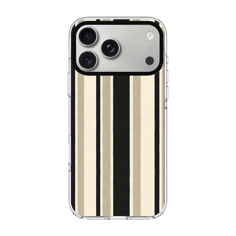 Timeless Stripes-Clear Kılıf Magsafe Özellikli - Iphone 17 Pro Max