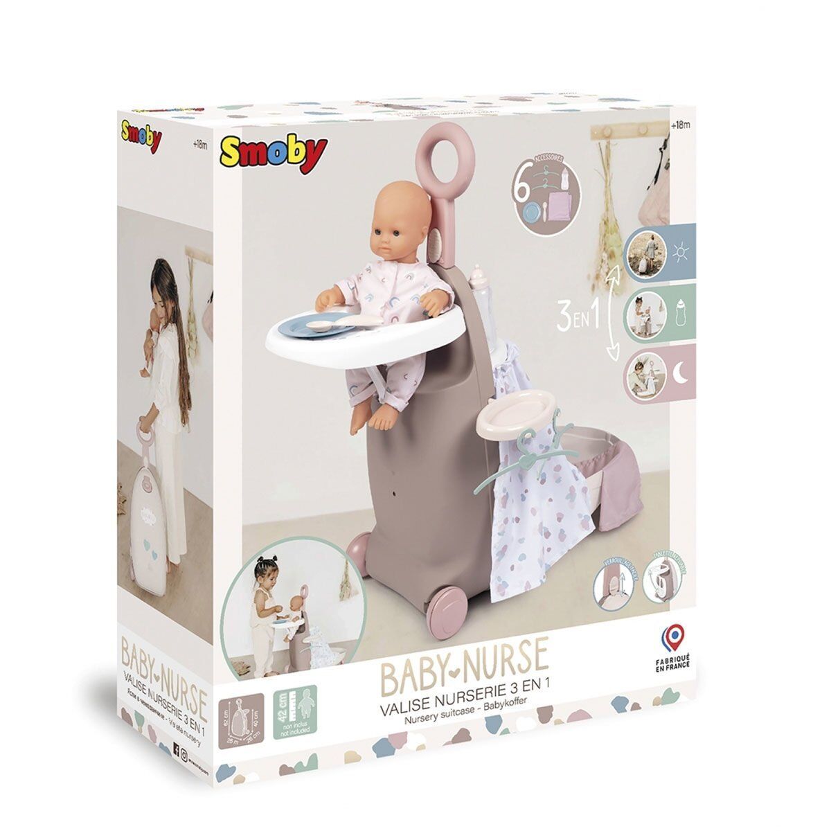 7600220374 Baby Nurse Çocuk Odası Valizi 3 In 1 -Smoby