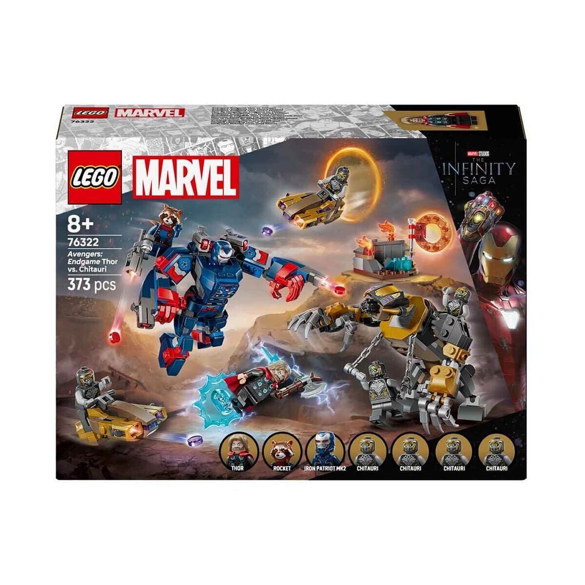 76322 Lego Marvel Avengers: Endgame Thor, Chitauriye Karşı 373 Parça +8 Yaş
