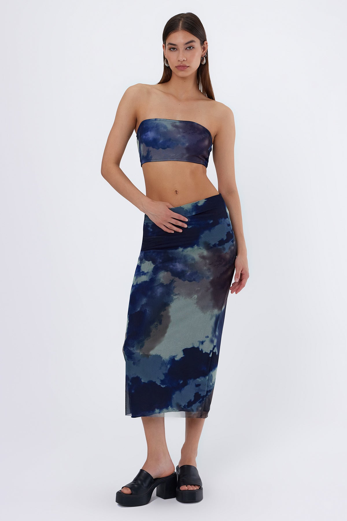 Cosmo Tül Straplez Crop Top