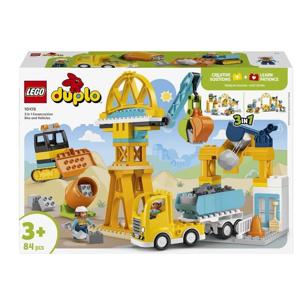 10476 Lego Duplo İNşaat Sahası Ve Araçları 84 Parça +3 Yaş
