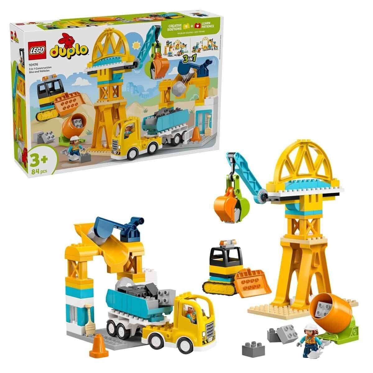 10476 Lego Duplo İNşaat Sahası Ve Araçları 84 Parça +3 Yaş