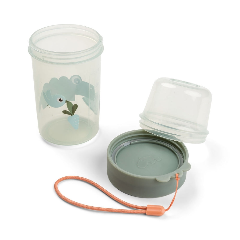 Done By Deer - Croco - Taşınabilir Çift Hazneli Atıştırmalık Kapsülü - Yeşil