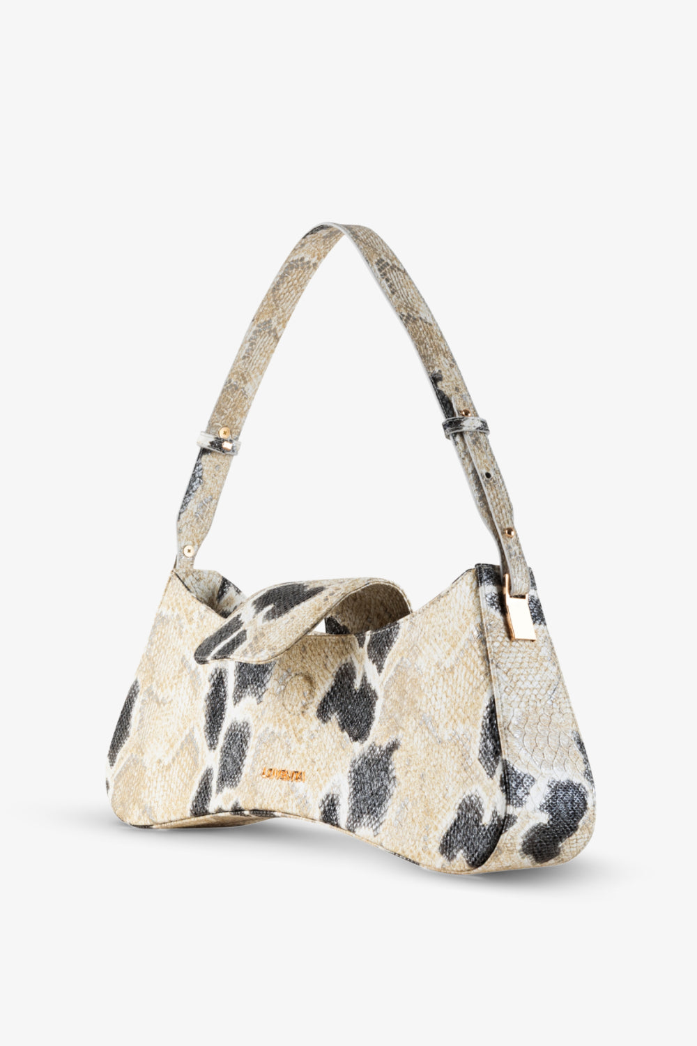 Ayarlanabilir Askılı Omuz Çantası Greta Yılan Desenli - 4