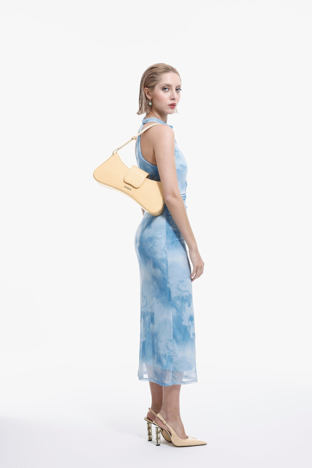 Ayarlanabilir Askılı Omuz Çantası Greta Açık Sarı - 2