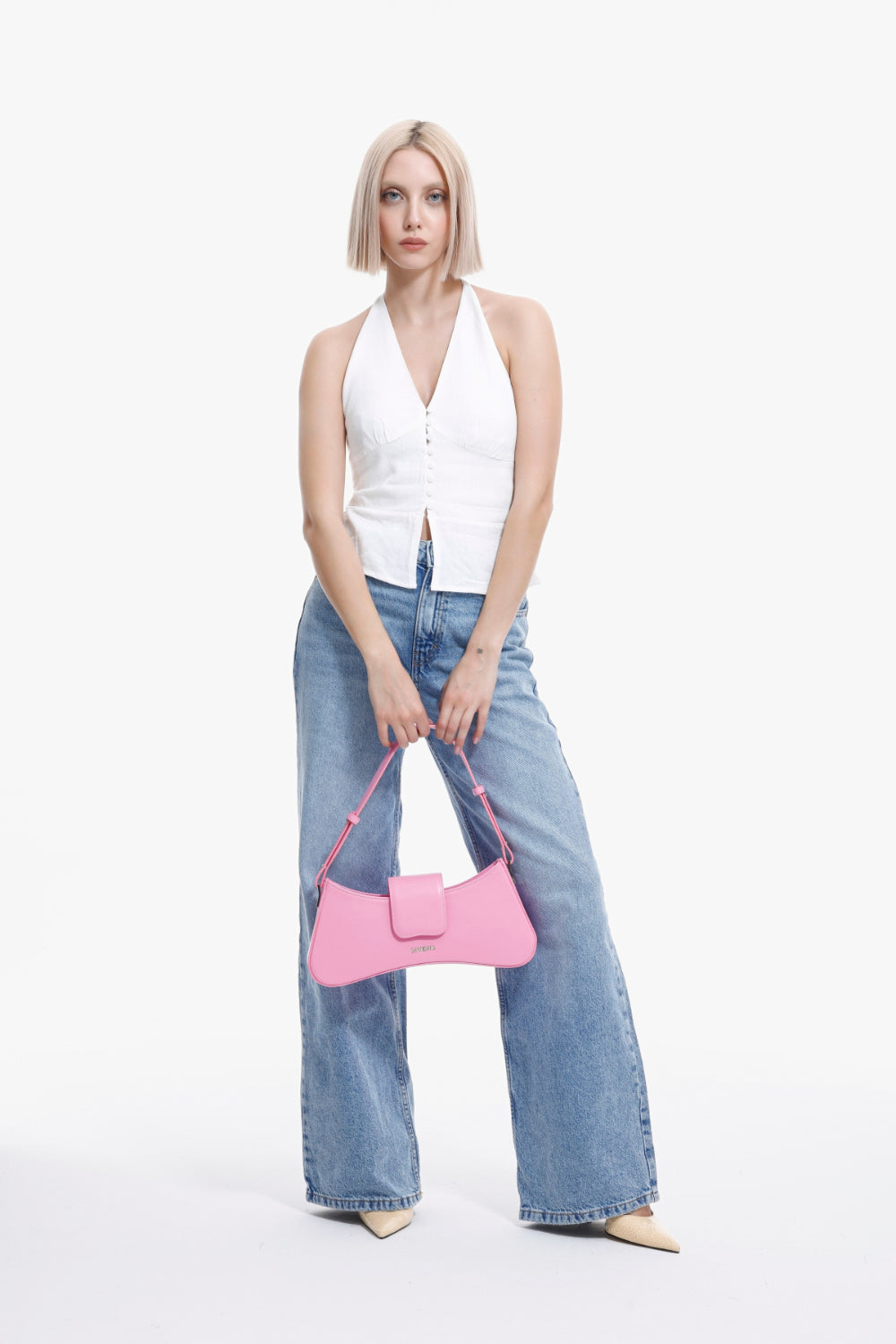 Ayarlanabilir Askılı Omuz Çantası Greta Pembe - 2