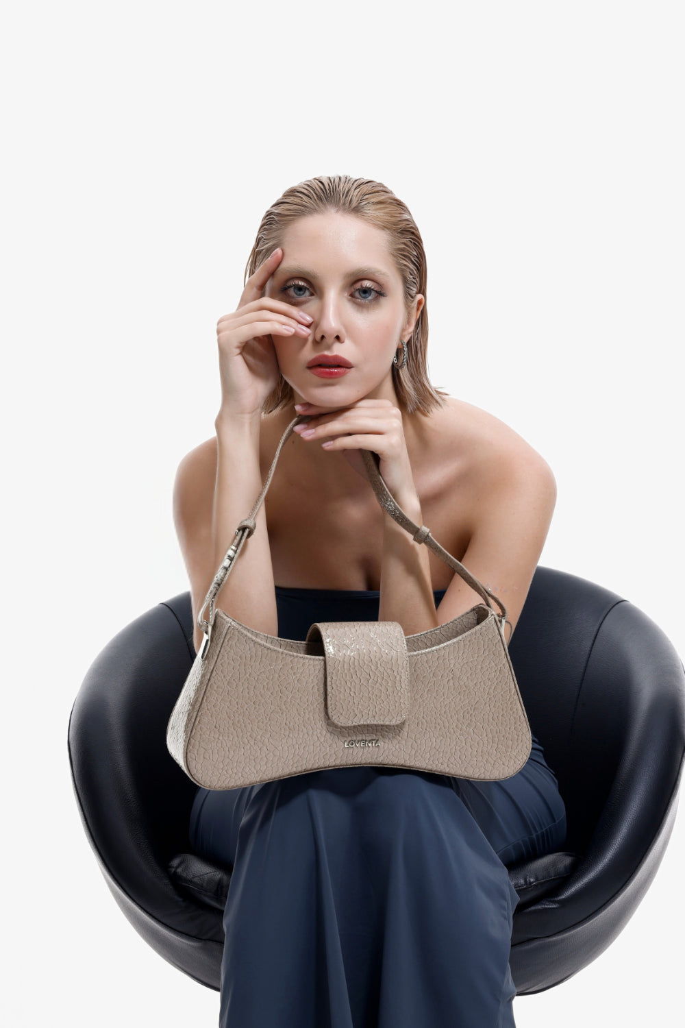 Ayarlanabilir Askılı Omuz Çantası Greta Vizon - 6