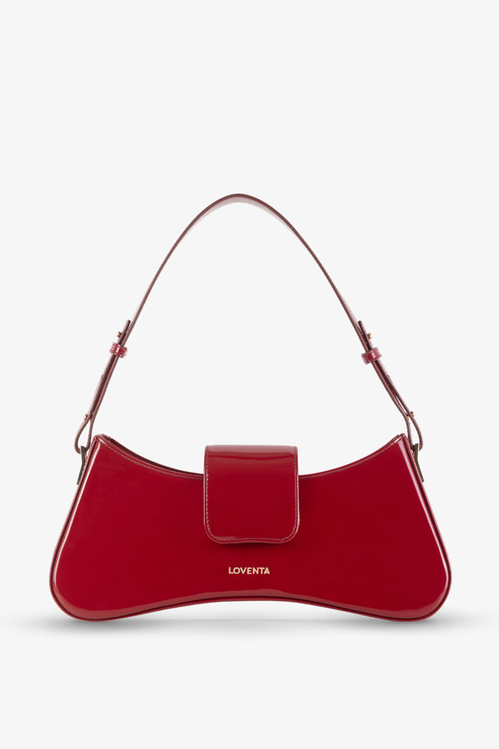 Ayarlanabilir Askılı Omuz Çantası Greta Rugan Bordo - 0