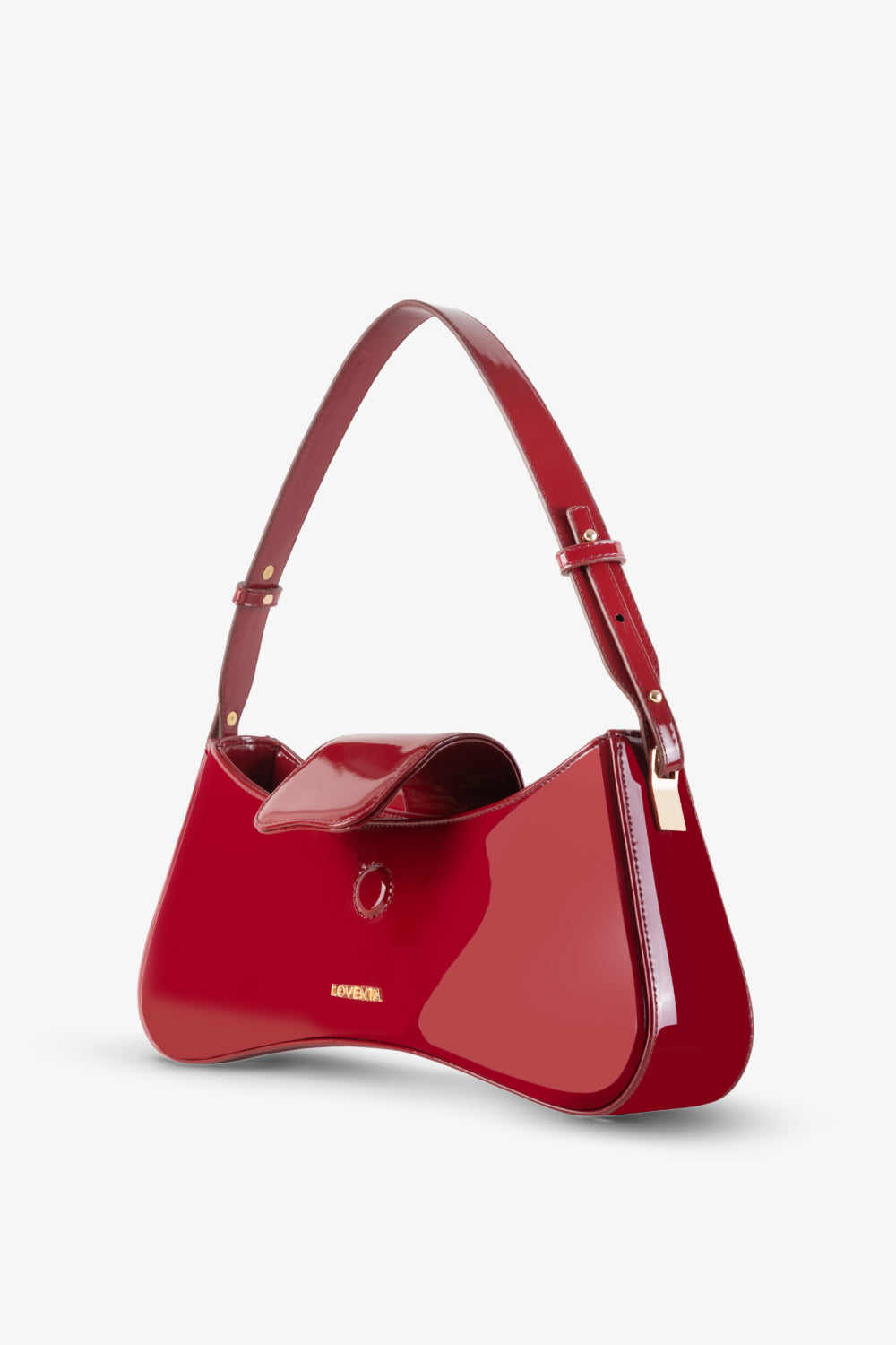 Ayarlanabilir Askılı Omuz Çantası Greta Rugan Bordo - 4