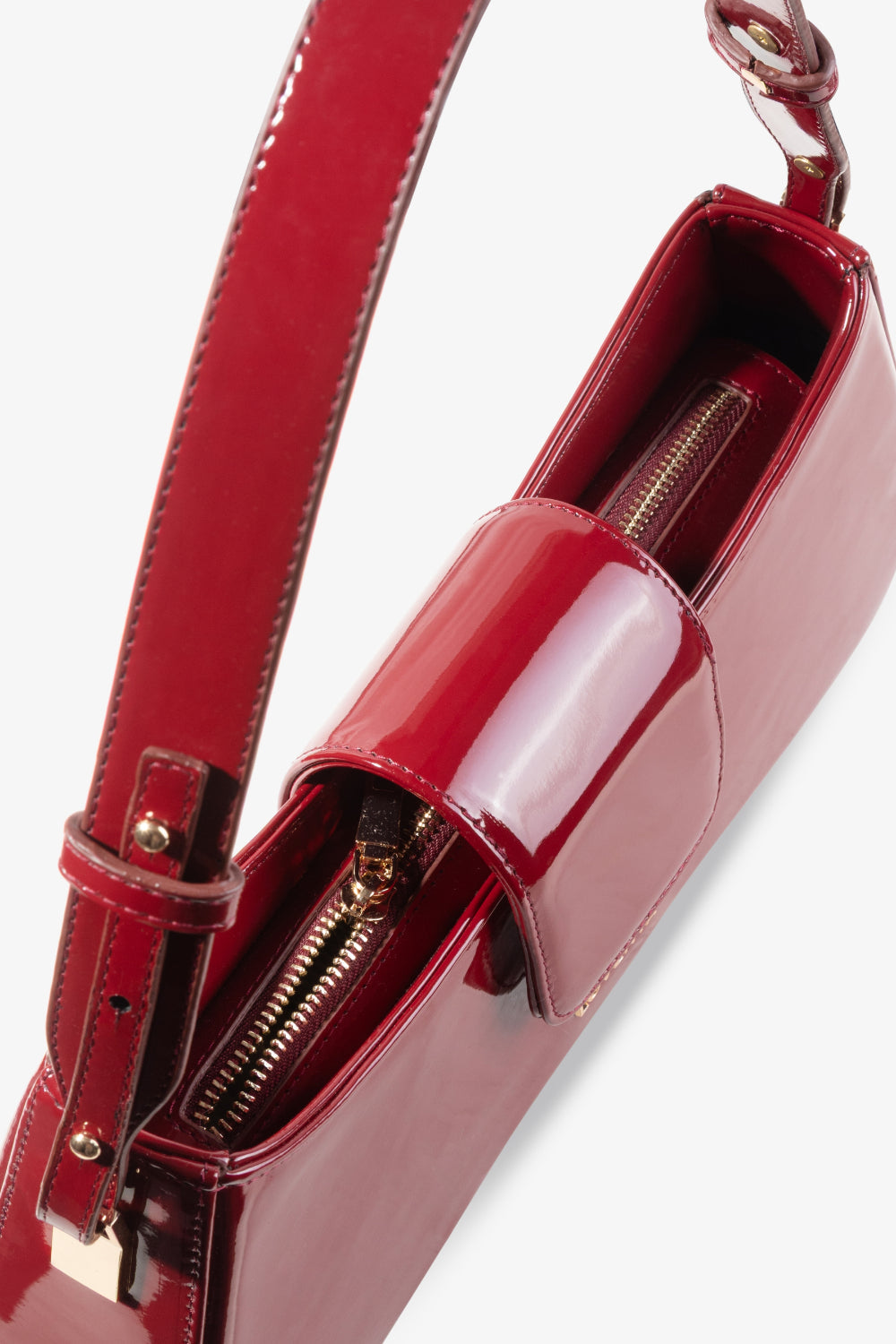 Ayarlanabilir Askılı Omuz Çantası Greta Rugan Bordo - 5