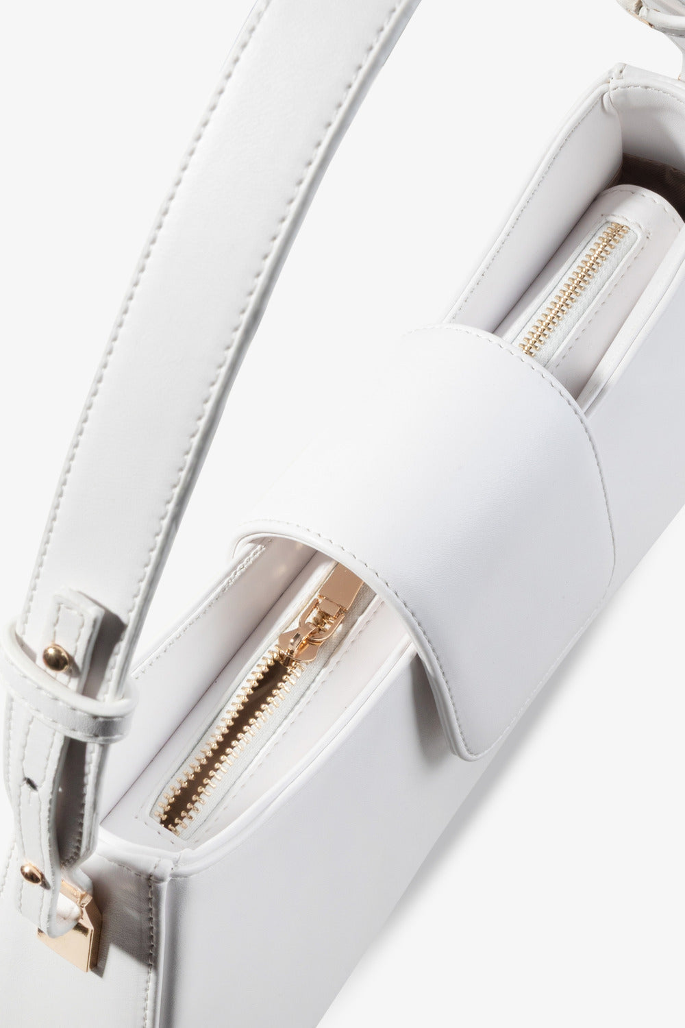 Ayarlanabilir Askılı Omuz Çantası Greta Beyaz - 5