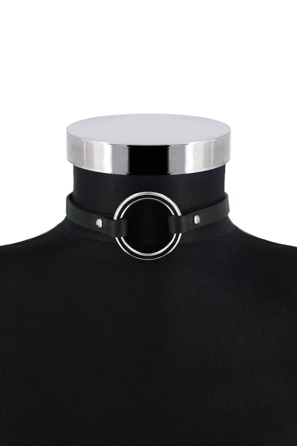 Ring Choker Black Silver - 0