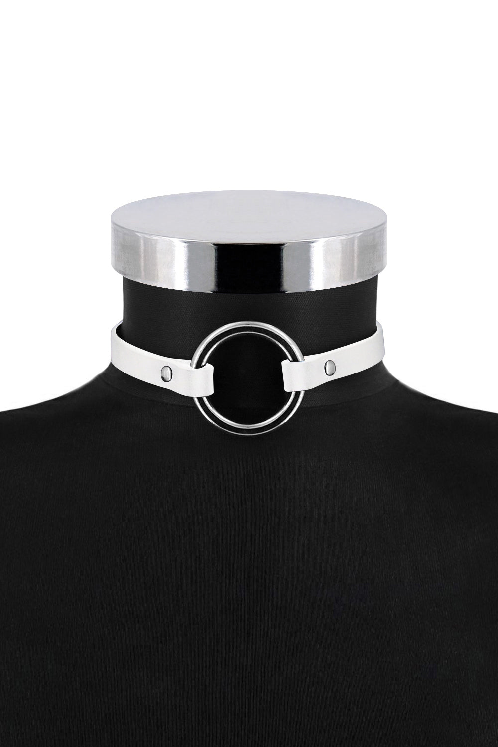 Ring Choker White Silver - 0