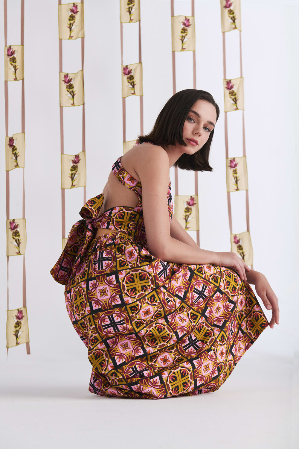 Venezia Sırt Lastik Detaylı Elbise - 0