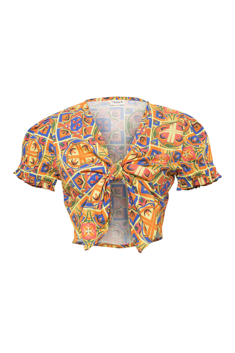 Barcelona Ön Detaylı Bağlamalı Bluz - 4