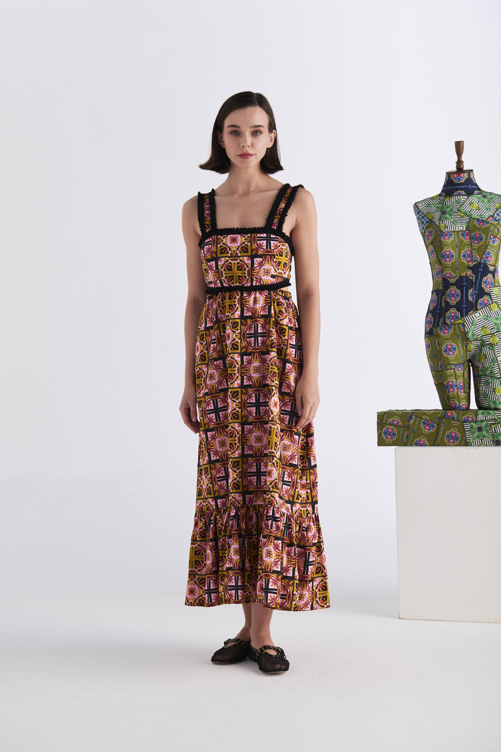 Venezia Sırt Detaylı Arkadan Bağlamalı Elbise - 0