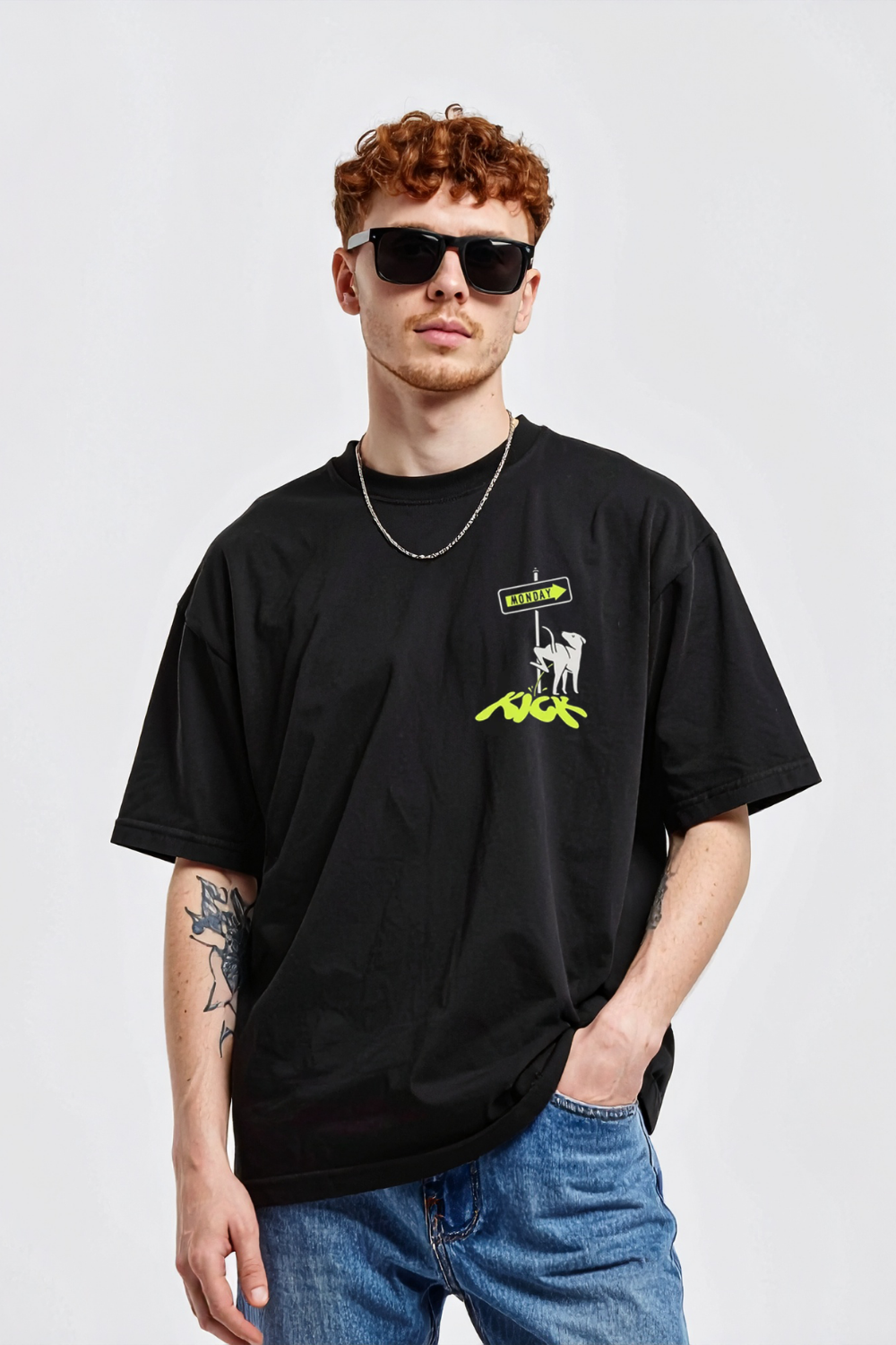 Dog Pee Tee - Unisex Tasarım T - Shırt - Regular Fit - 1