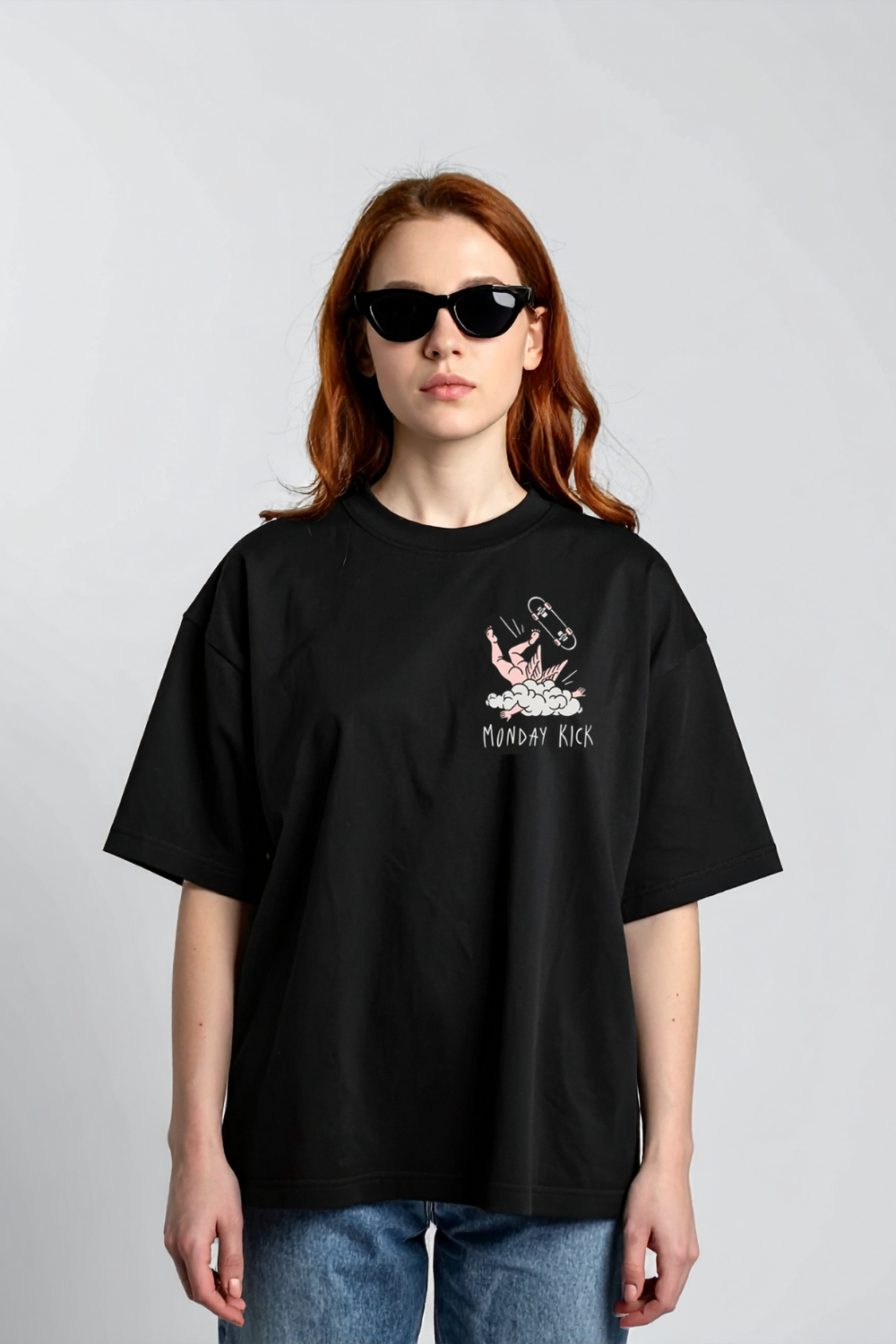 Skate Angel Tee - Unisex Tasarım T - Shırt - Regular Fit - 1