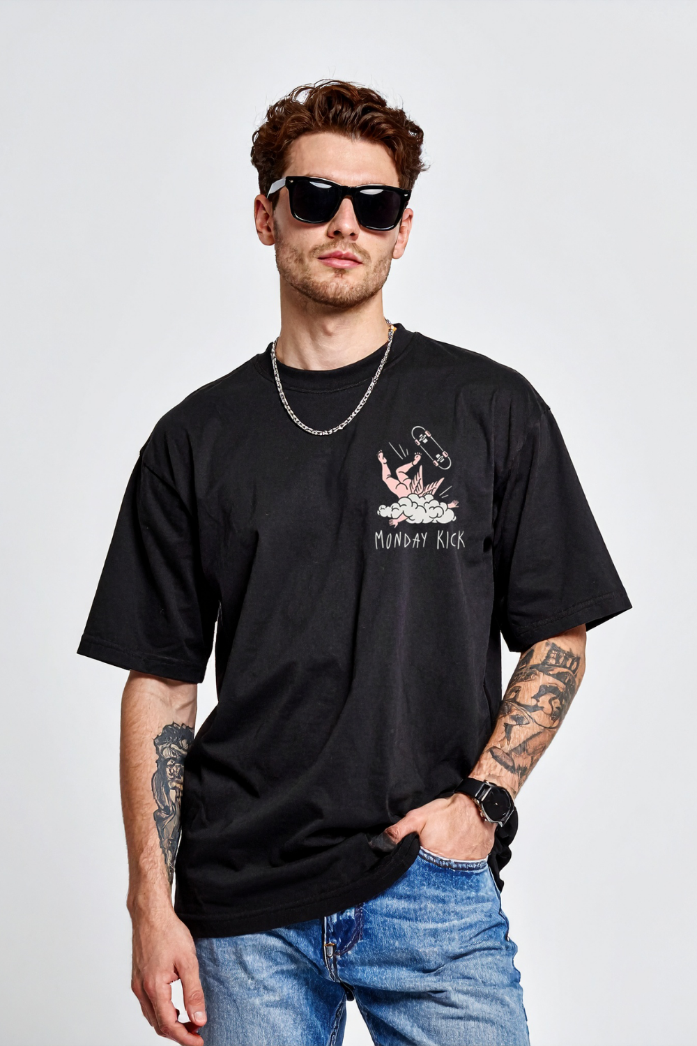 Skate Angel Tee - Unisex Tasarım T - Shırt - Regular Fit - 2