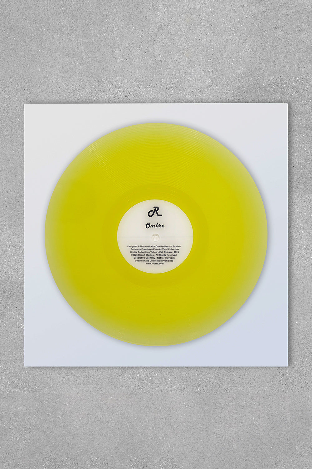 Ombre - Plak - Duvar Dekorasyonu - Sarı - 0