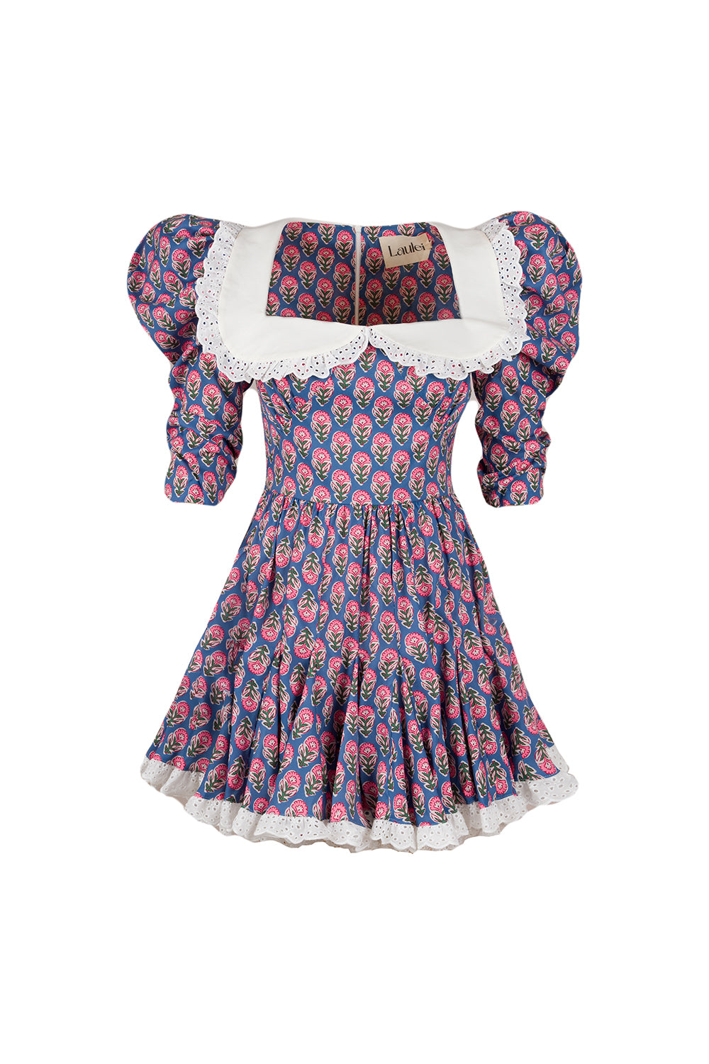 Sonia Yakalı Mavi Elbise - 0