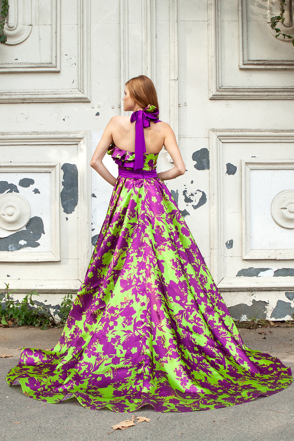 Fuşya Uzun Kuyruklu Abiye Lorena - 2