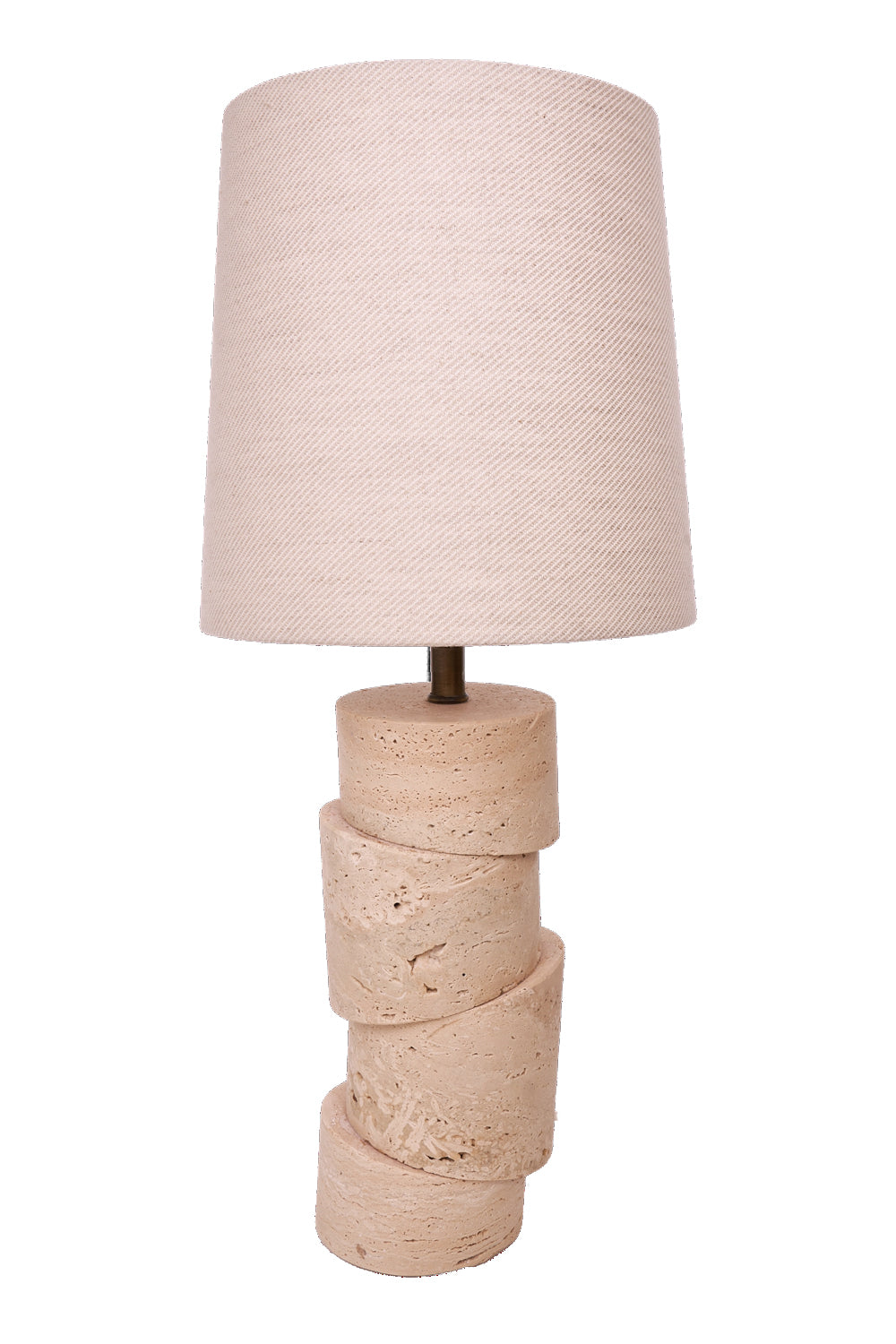 Crimp Vertino Traverten Abajur - 0