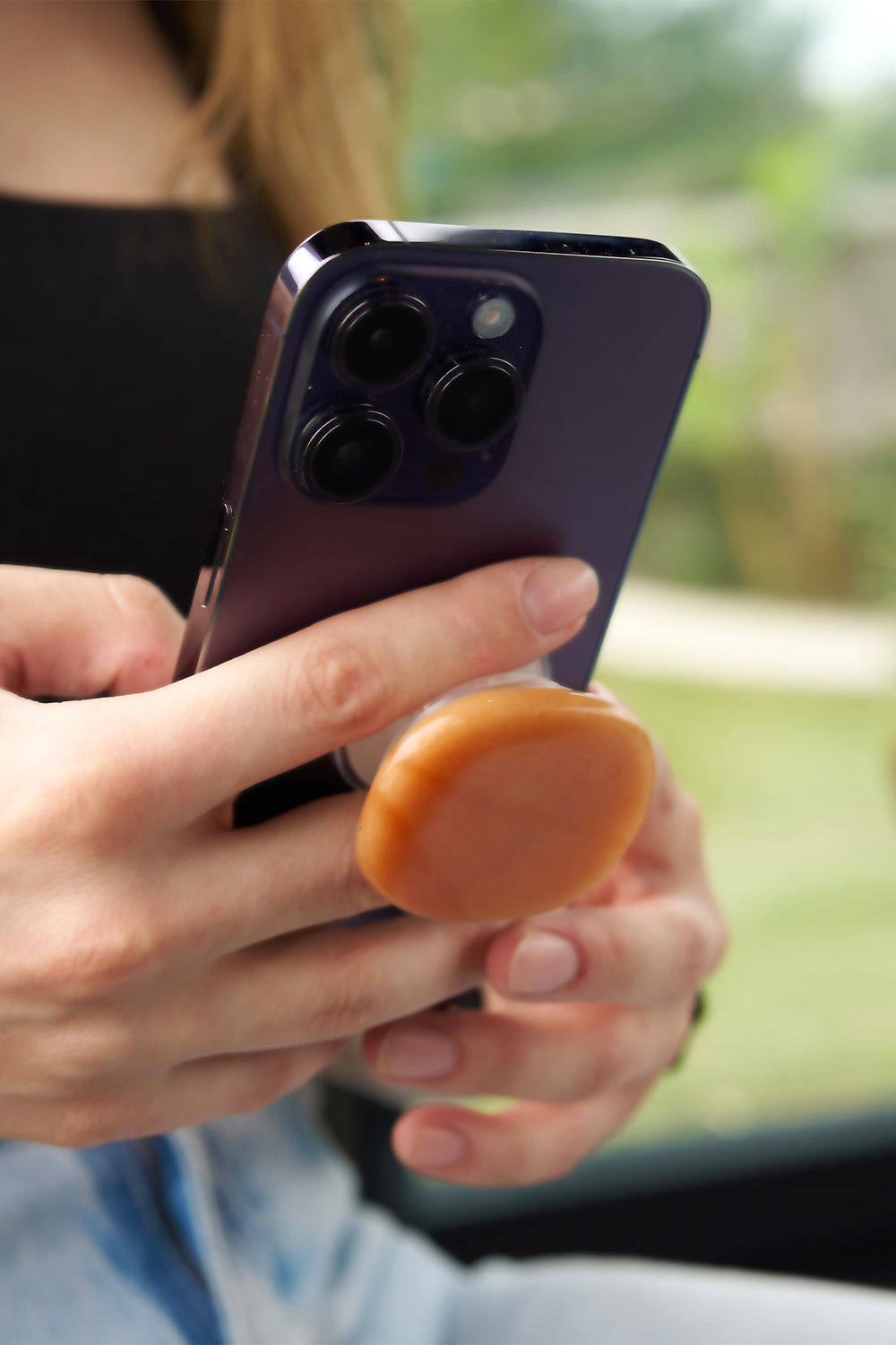 Red Aventurine Stone Telefon Tutucu / Popsocket - 0