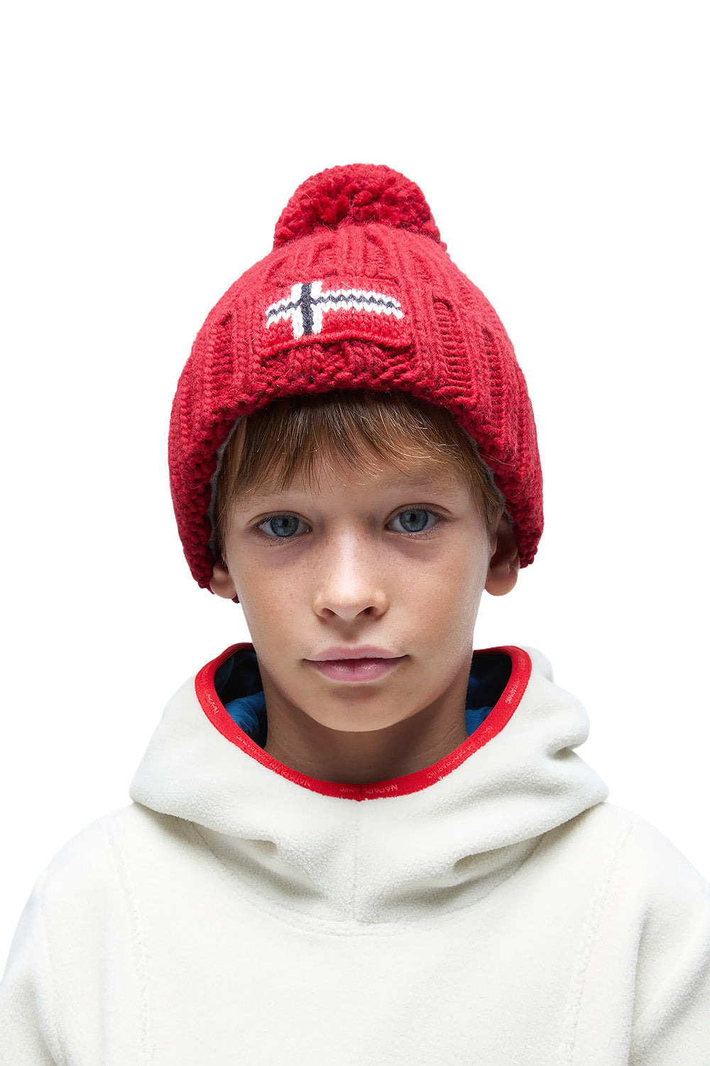 Kids Semiury 6 Red Goji Ponponlu Kırmızı Çocuk Bere - 1