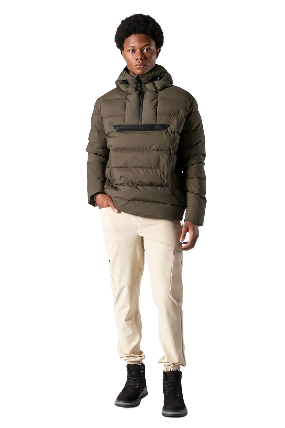 Half Zip Voyager Kaz Tüyü Mont - 1