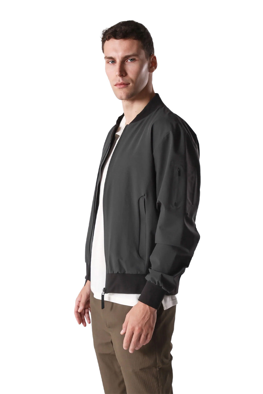 Dokulu Insulated Bomber Ceket - 1