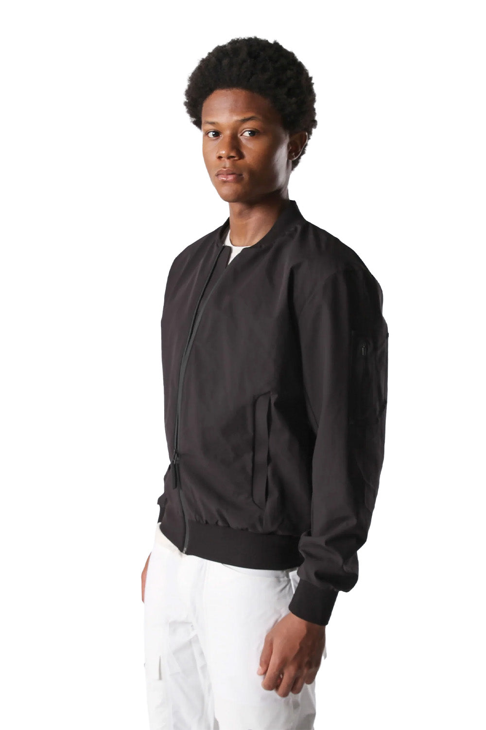 Dokulu Insulated Bomber Ceket - 1