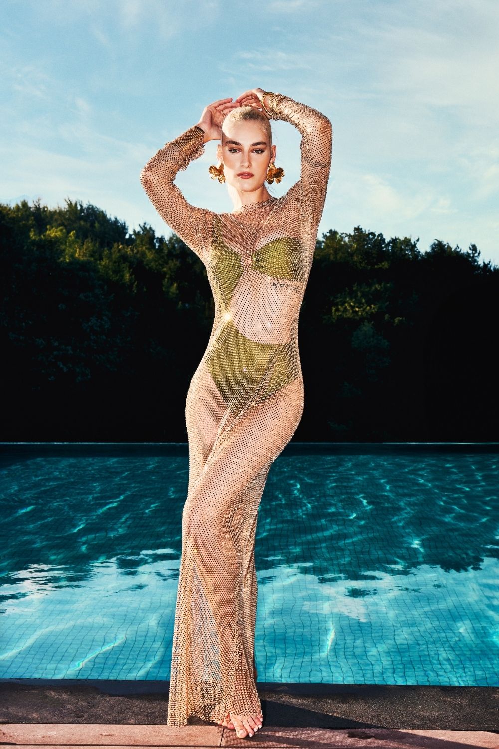 Shiny Gold Handmade Dress - 0