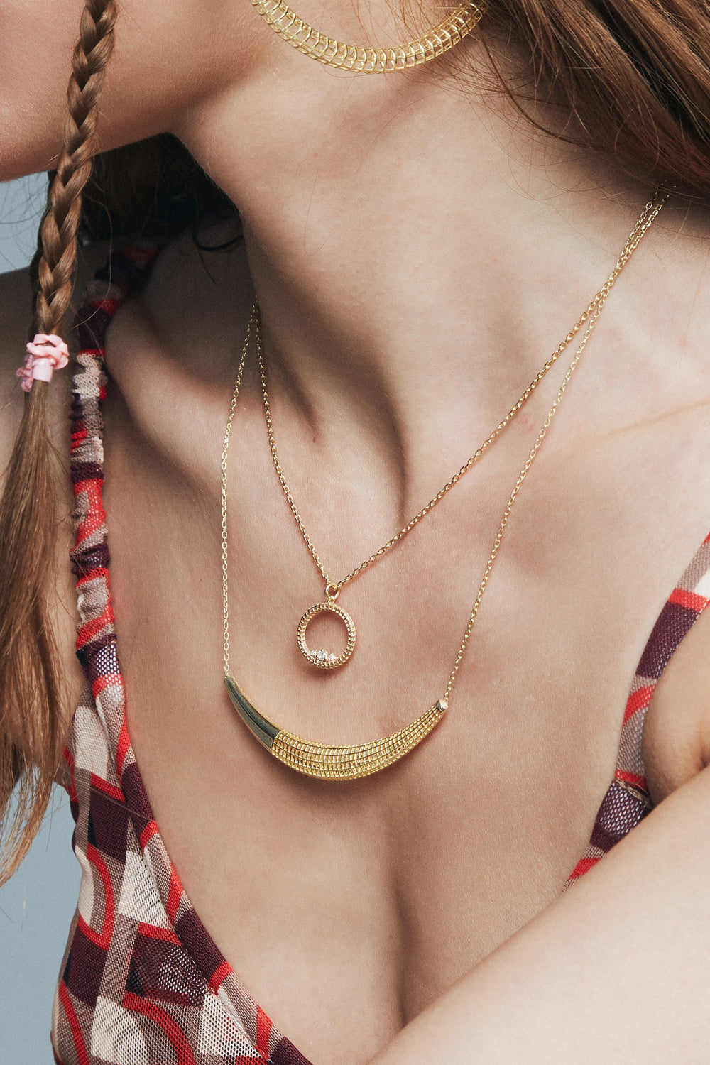 Midi Princess Semita Altın Kaplama Gümüş Kadın Kolye - 1