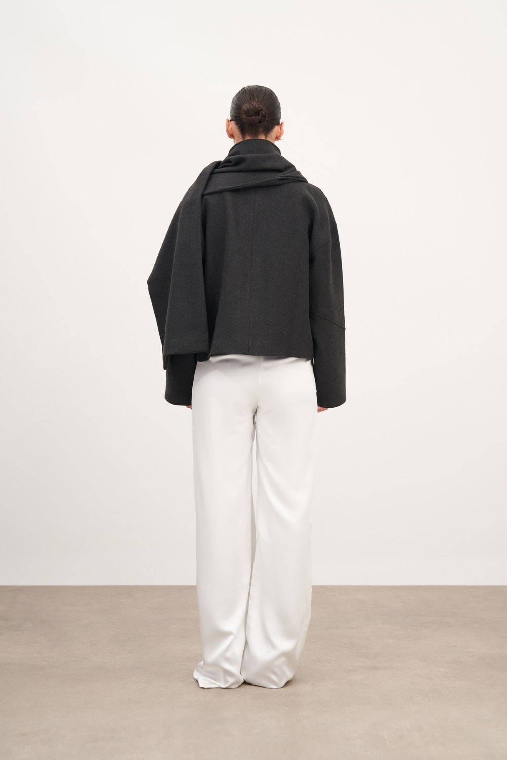 Fermuar Kapama Kaşe Ceket - 3