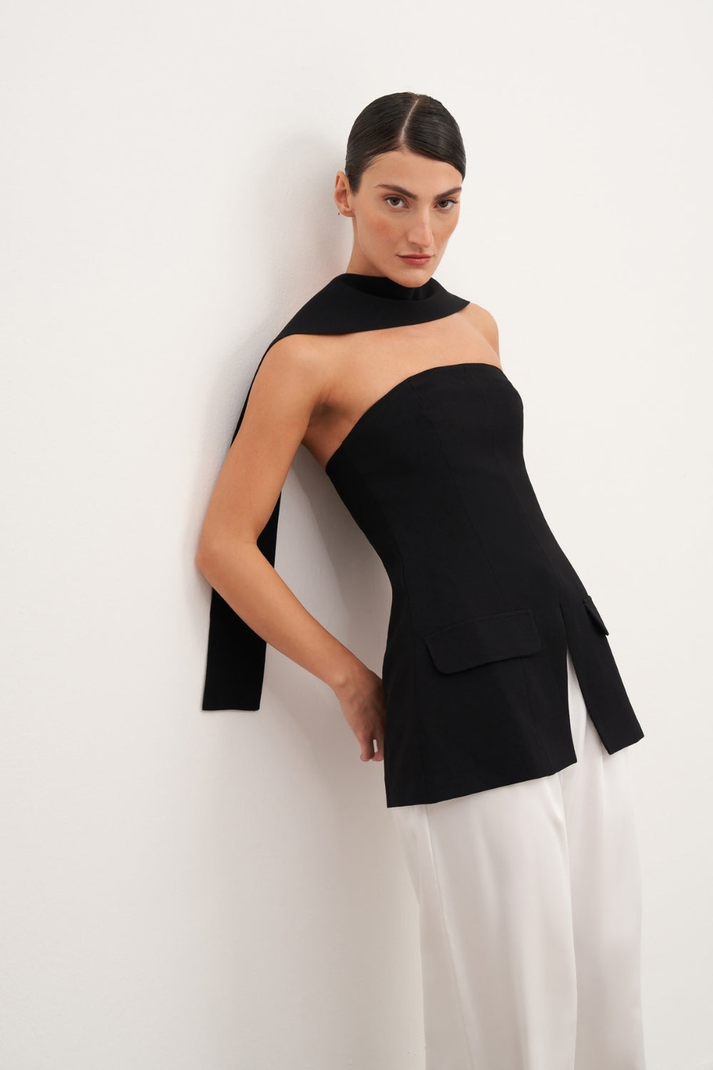 Cep Ve Yırtmaç Detaylı Büstiyer - 2