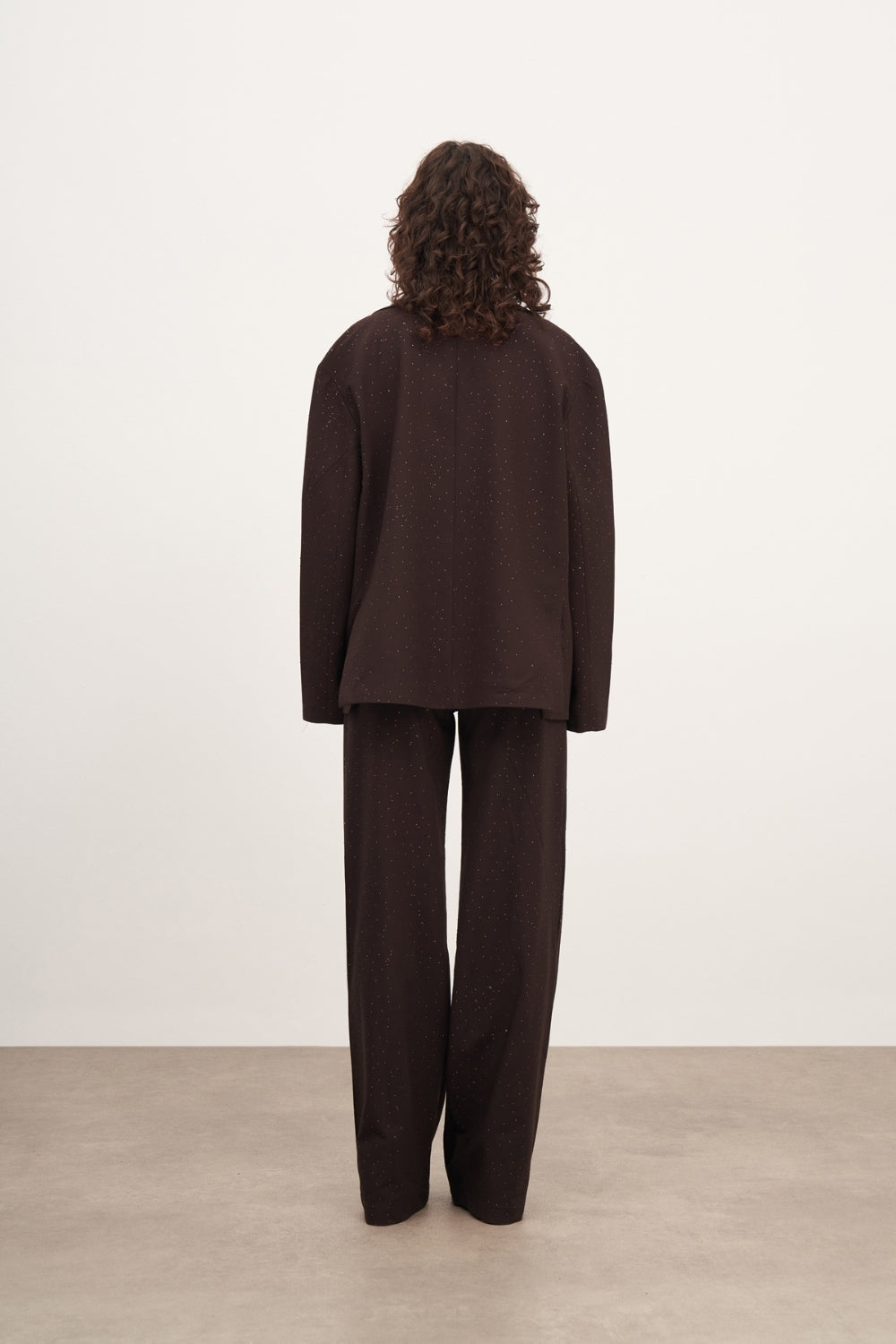 Acı Kahve Çift Cep Detaylı Oversize Blazer Ceket - 3