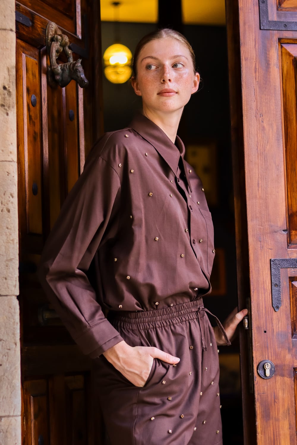 Acı Kahve Hotfix Baskılı Şort - 1