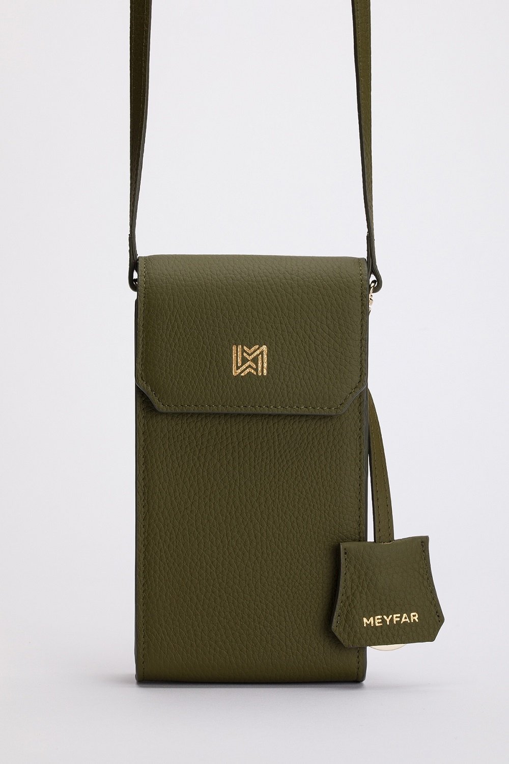 Yeşi̇l Deri Kartlık - Telefon Bölmeli Çanta - 1