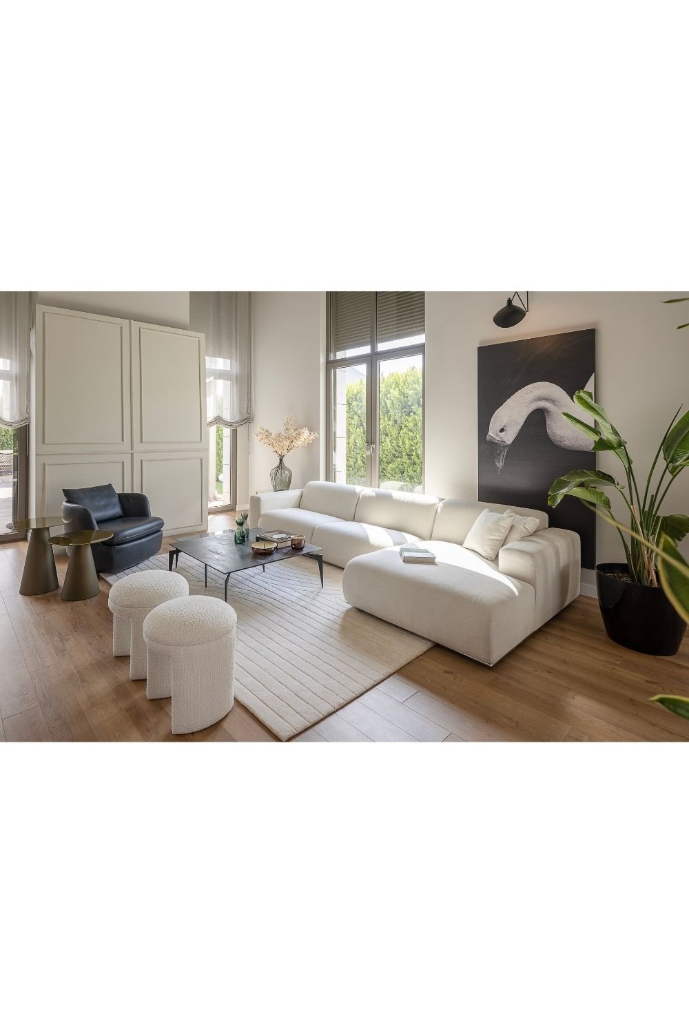 Macaron Puf | Beyaz Renkli Minimal Ve Şık Oturma Pufu - 4