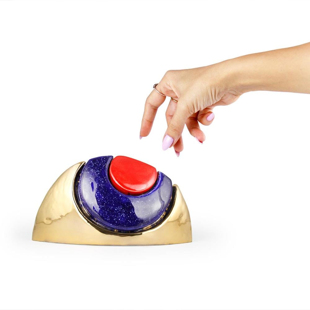 Coho Art El Yapımı Seramik Altın Nazar Göz Dekoratif Obje - 4