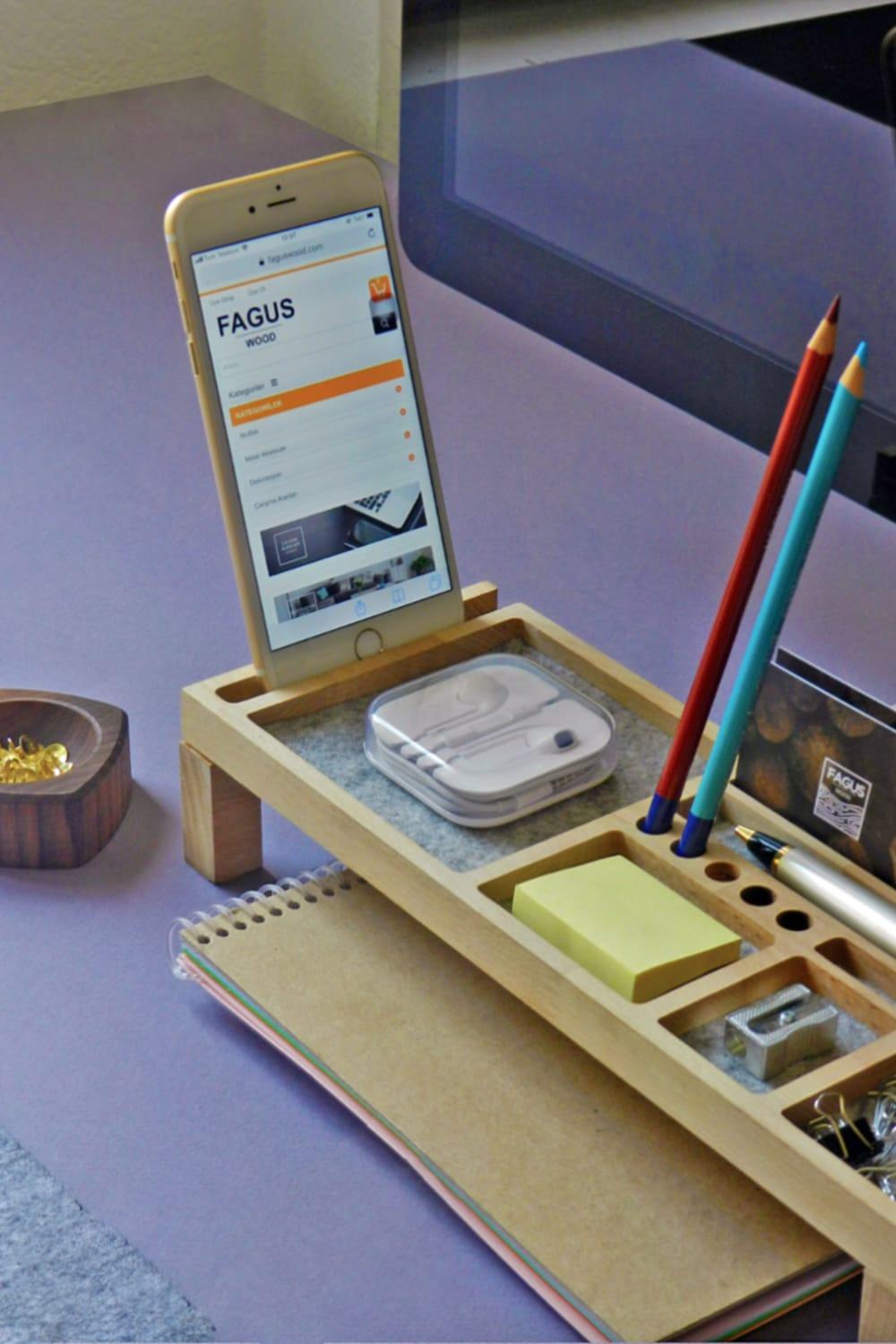 Mini Sharpy Masa Düzenleyici (Gri) - 0