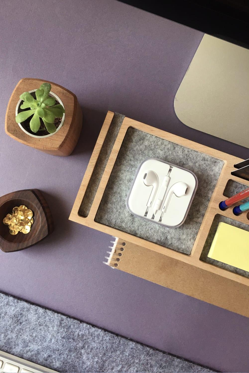 Mini Sharpy Masa Düzenleyici (Gri) - 9