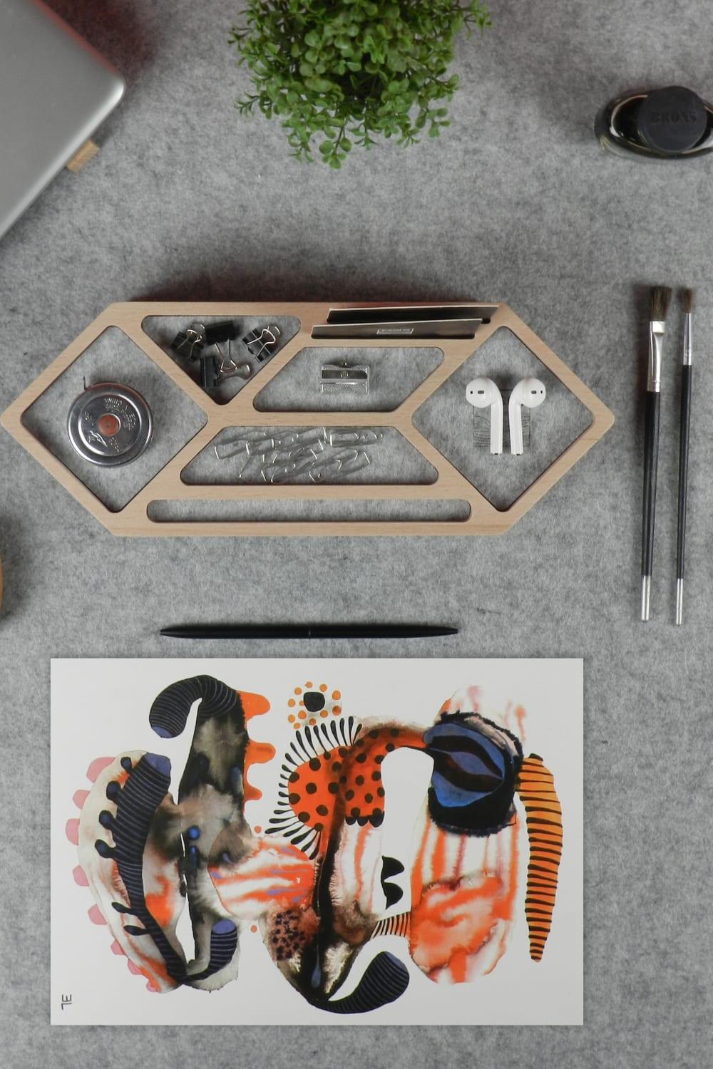 Mini Slash Masa Düzenleyici (Gri) - 0