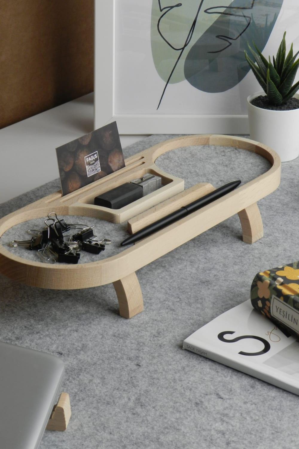 Mini Round Masa Düzenleyici (Gri) - 0