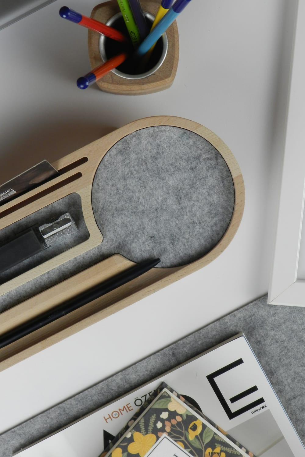 Mini Round Masa Düzenleyici (Gri) - 8