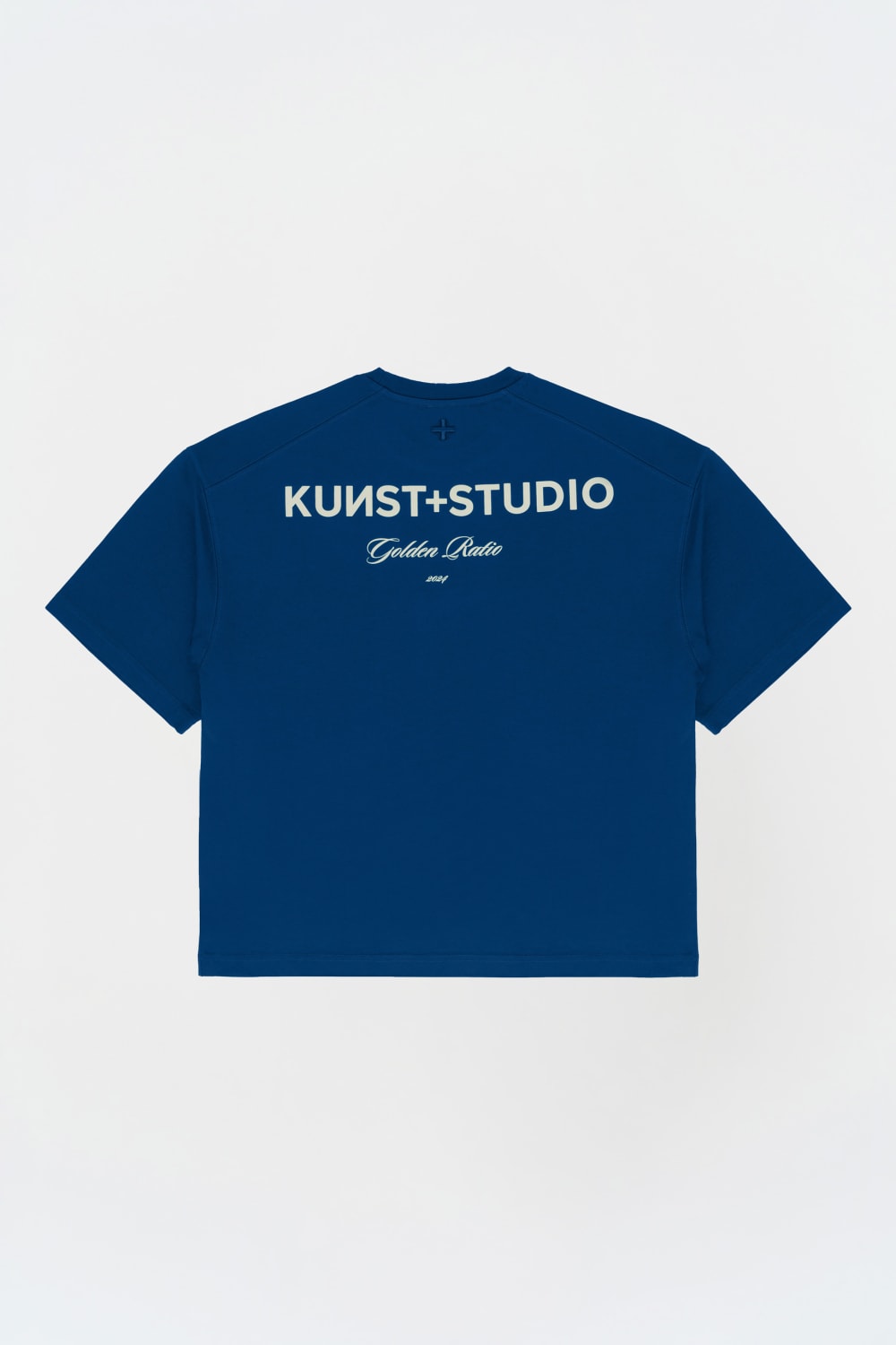 Kısa Kollu Baskılı Box Fit Mavi T-Shirt - 0