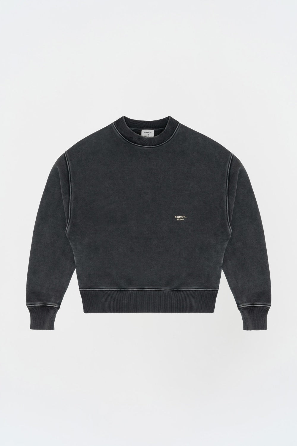 Yıkanmış Gri Oversize Sweatshirt - 2
