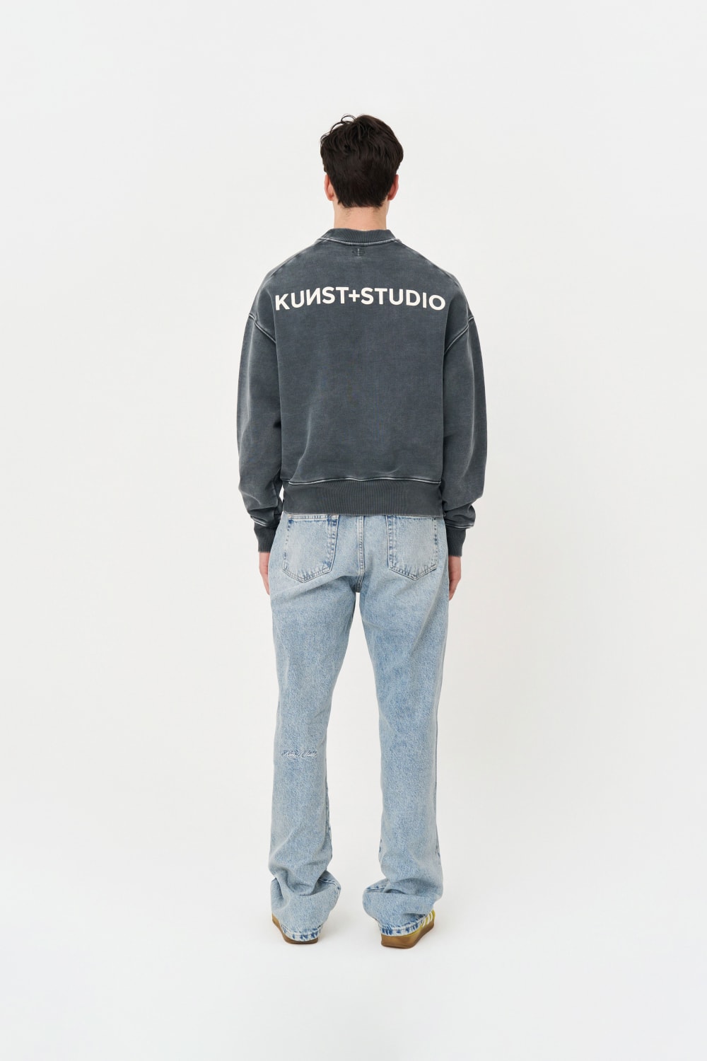 Yıkanmış Gri Oversize Sweatshirt - 6