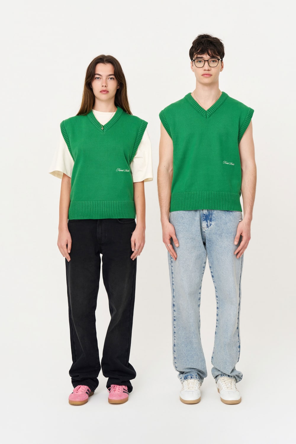 Nakışlı Yeşil Süveter - 1